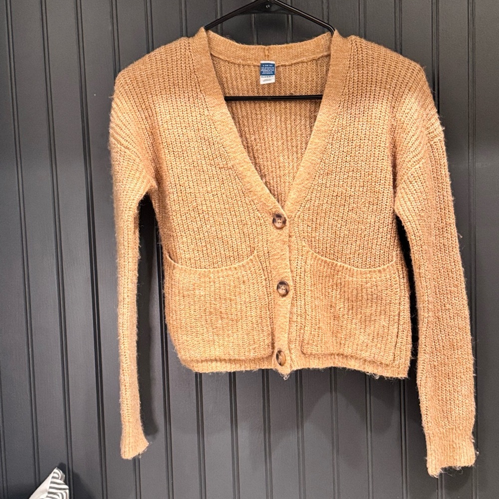 Cozy Camel Button-Up Cardigan